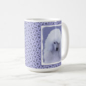 Mug Tableau blanc standard de caniche - Art original d (Devant droit)