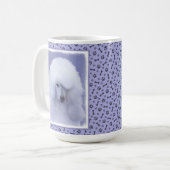 Mug Tableau blanc standard de caniche - Art original d (Devant gauche)