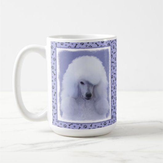 Mug Tableau blanc standard de caniche - Art original d (Gauche)