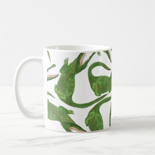 Mug Tableau d'aquarelle blanc crocodile (Gauche)