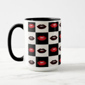 Mug Tableau de bord des vibes rétro | Lèvres rouges (Gauche)