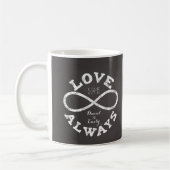 Mug Tableau de bord Infinity Love Mariage Date et noms (Gauche)