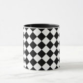 Mug Tableau de bord noir et blanc À damiers Drapeau (Centre)