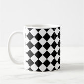 Mug Tableau de bord noir et blanc À damiers Drapeau (Gauche)