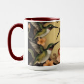 Mug tableau de colibri Art Nouveau (Gauche)