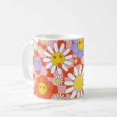 Mug Tableau de contrôle floral de marguerite super, an (Devant gauche)