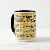 Mug Tableau de conversion de mesure de cuillère métriq (Devant gauche)