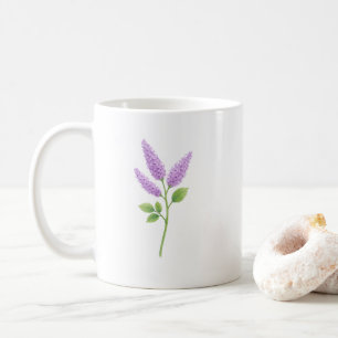 Mug Tableau de fleur de lilas violet