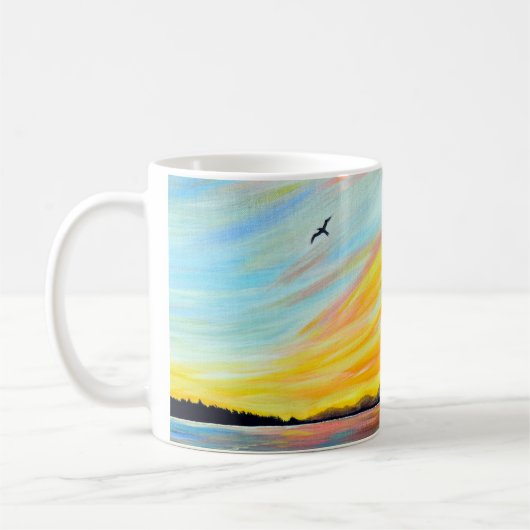 Mug Tableau de la vue du traversier du matin (Gauche)