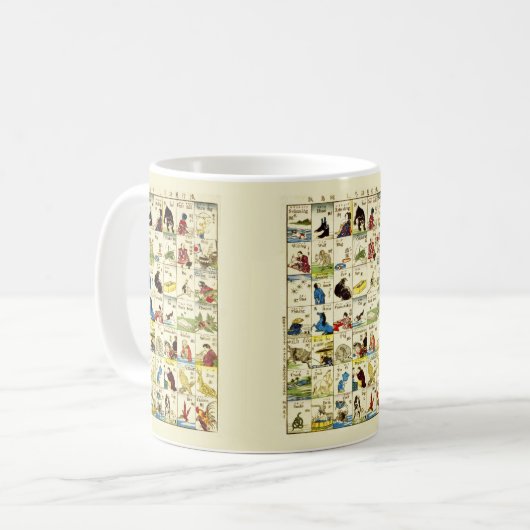 Mug Tableau de l'alphabet chinois (Devant gauche)