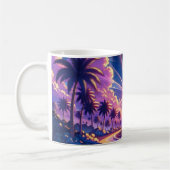 Mug Tableau de l'Imaginaire de plage du coucher de sol (Gauche)