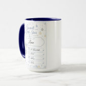 Mug Tableau de naissance bébé personnalisable avec élé (Devant gauche)