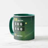 Mug Tableau de score de tennis personnalisé Résultat d (Devant gauche)