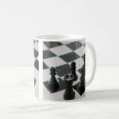 Mug Tableau d'échecs et morceaux de Musique (Devant droit)