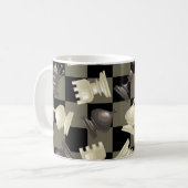 Mug Tableau des pièces d'échecs en bas (Devant gauche)