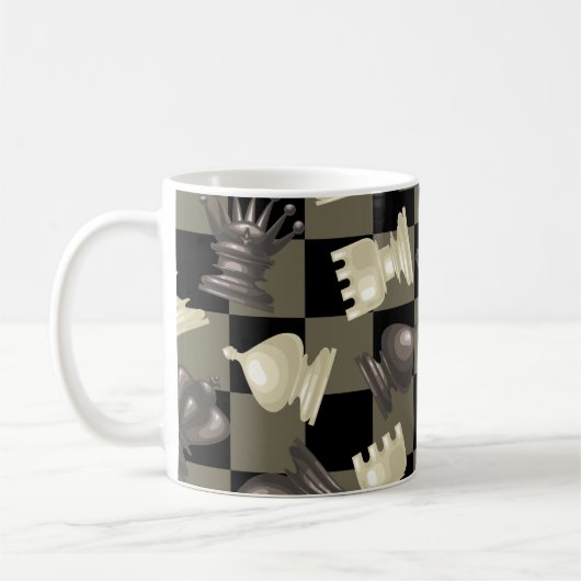 Mug Tableau des pièces d'échecs en bas (Gauche)