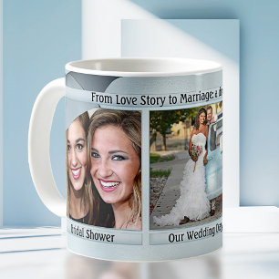 Mug Tableau d'histoire Mariage bleu Dusty