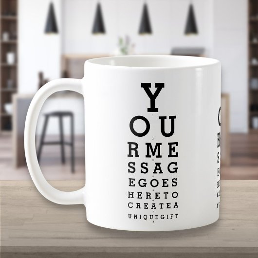 Mug Tableau d'opticien de vue amusant avec message per