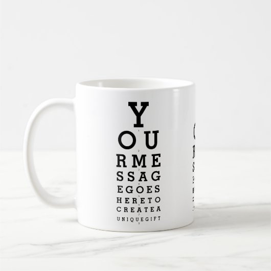 Mug Tableau d'opticien de vue amusant avec message per (Gauche)