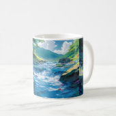 Mug tableau d'une rivière avec tableau (Devant droit)
