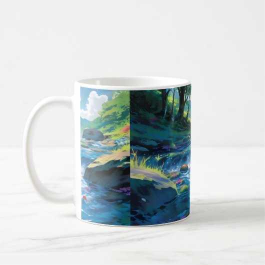 Mug tableau d'une rivière avec tableau (Gauche)