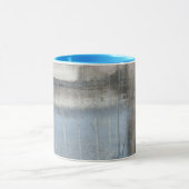 Mug Tableau gris et bleu Abstrait (Centre)