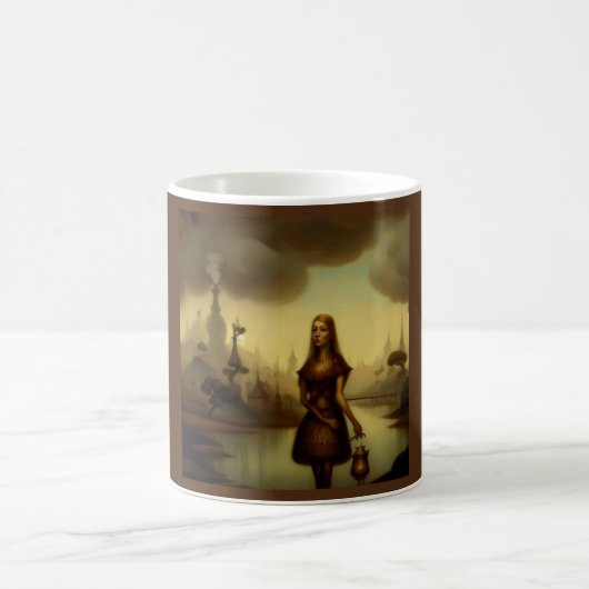 Mug Tableau Imaginaire 4 - Fille tenant une lanterne (Centre)