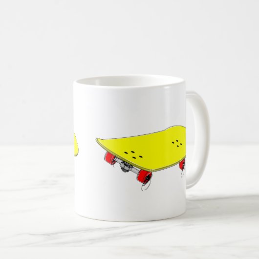 Mug Tableau jaune cool (Devant droit)