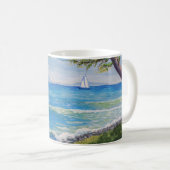 Mug Tableau marin de Crescent Head Beach (Devant droit)