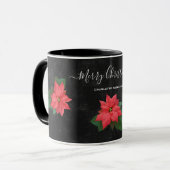 Mug Tableau noir Botanique Joyeux Noël Floral (Devant gauche)