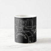 Mug Tableau noir Esquisse Art Jeu de tambours personna (Centre)