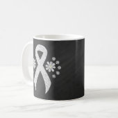 Mug Tableau noir - Sensibilisation Ruban blanc (Devant gauche)