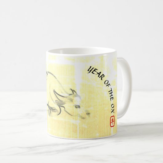 Mug Tableau original Eau Buffalo Enfant Ox Année WM (Devant droit)