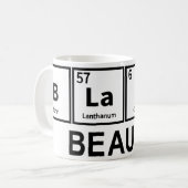 Mug Tableau périodique de beauté noire  (Devant gauche)