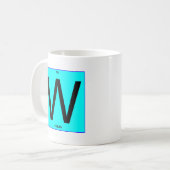 Mug Tableau périodique de la lettre W (Devant gauche)
