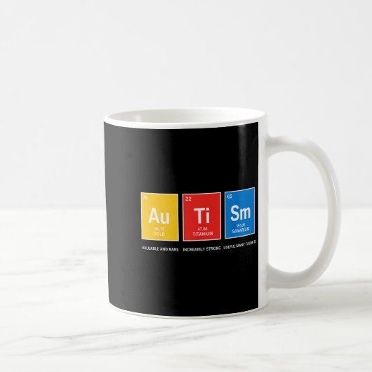 Mug tableau périodique de sensibilisation à l'autisme (Droite)