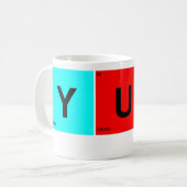 Mug Tableau périodique des éléments YUP (Devant gauche)