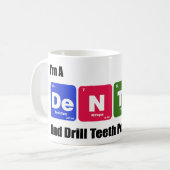 Mug Tableau périodique d'implants de dents de foret de (Devant gauche)