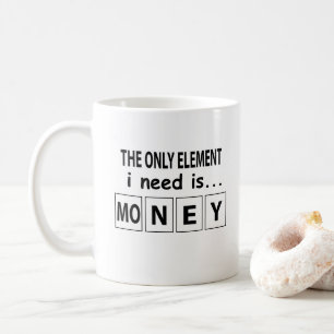 Mug Tableau périodique Élément monétaire amusant Table
