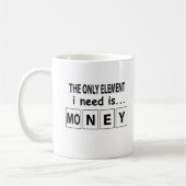 Mug Tableau périodique Elément Monétaire Drôle (Gauche)