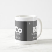 Mug Tableau périodique Pied de page Éléments chimiques (Devant droit)