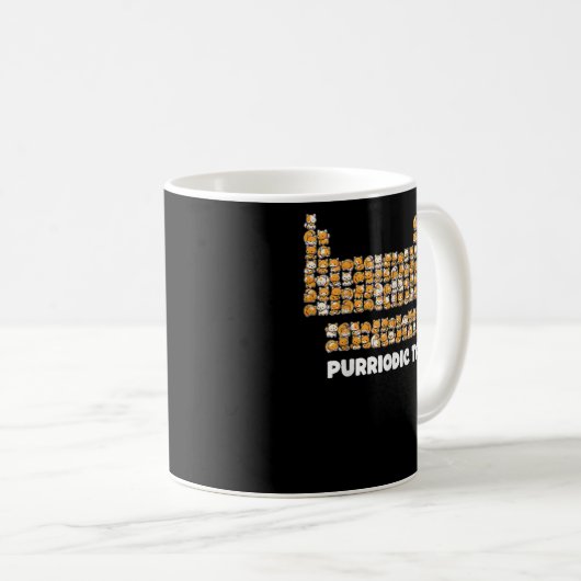 Mug Tableau Purodique Chimie Chat Pun Tableau Périodiq (Devant droit)