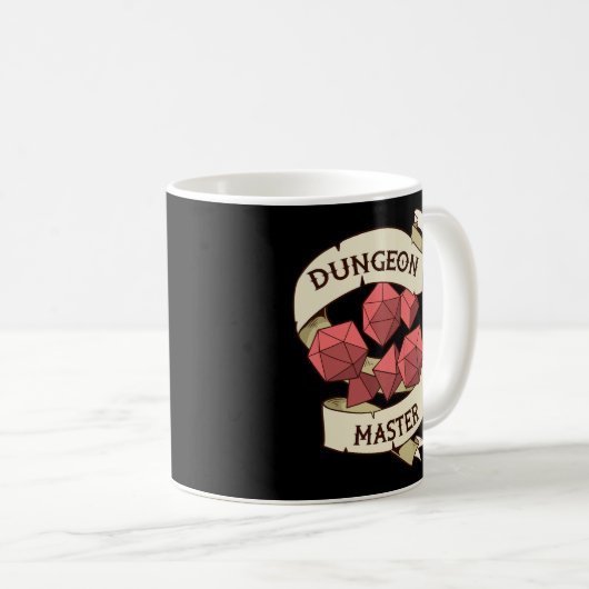 Mug Tableau Rôle Jouer Jeu Cadeau Imprimer Retro Rpg D (Devant droit)