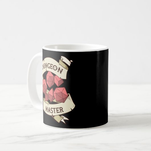 Mug Tableau Rôle Jouer Jeu Cadeau Imprimer Retro Rpg D (Devant gauche)