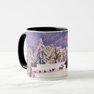 Mug Tableau vintage du Cabine du journal des rennes de