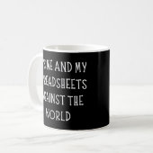 Mug Tableur de comptabilité Citation drôle (Devant gauche)