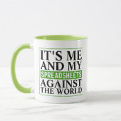 Mug Tableur de comptabilité Citation drôle Café (Gauche)