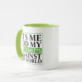 Mug Tableur de comptabilité Citation drôle Café (Devant gauche)