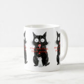 Mug Tabliers de chats noir et blanc drôles (Devant droit)