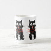 Mug Tabliers de chats noir et blanc drôles (Centre)